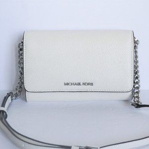 Michael Kors JST Phone Crossbody Bag White/Silver